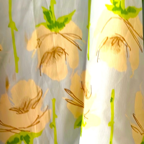 Blumarine Light Blue Floral Button Down Top With Tie Waist US Sz 8 Italian Sz 44 - Picture 3 of 7